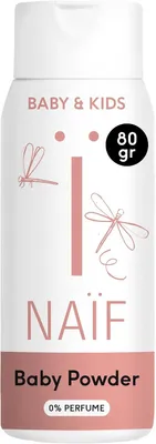 Productafbeelding van Naïf - Babypoeder - 100% natuurlijk gemaakt van rijst - Geschikt voor pasgeborenen - 0% parfum -  getest - Natuurlijke oorsprong