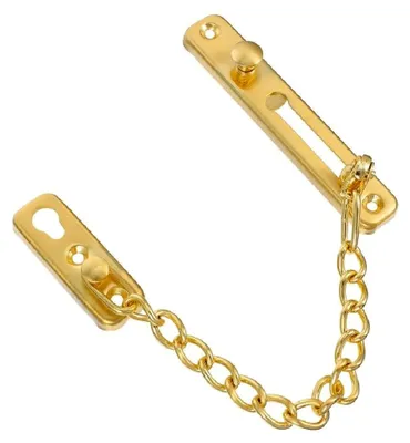 Produktbild von Türgriffe und Türverriegelungen aus Edelstahl, Türschloss mit Kette zur Diebstahlsicherung