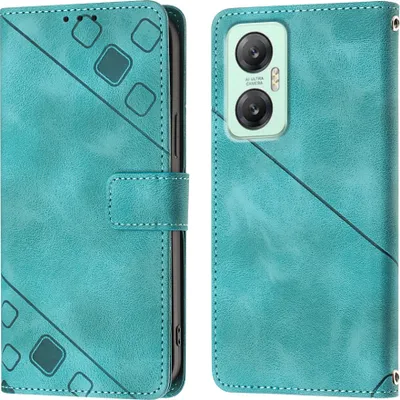 Produktbild von Hülle für Infinix Hot 20 5G X666/X66B Prägung Flip Leder Brieftasche Schutzhülle mit Ständer Grün