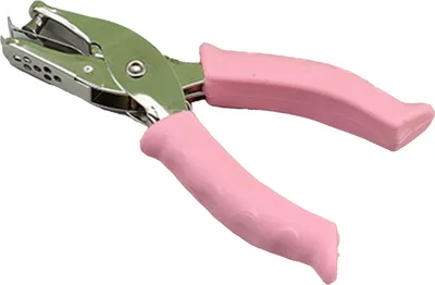 Produktbild von Einlochlocher 6mm, handlich & metallisch, mit Gummigriff, Papierlochzange für Schule & Zuhause, präzise & langlebig