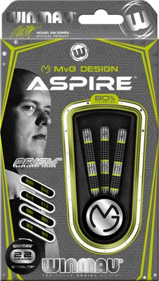 Zdjęcie produktu dla Winmau - Strzałki do dartów MvG Aspire 1444 - 80% wolframu, 22 gramy.