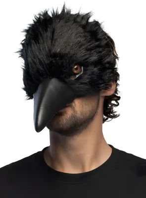 Image de Demi-masque Corbeau en peluche