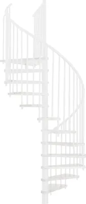 Produktbild von Minka Spindeltreppe Spiral Smart 38 - 305,5cm Geschosshöhe Weiß Weiß 120cm Durchmesser