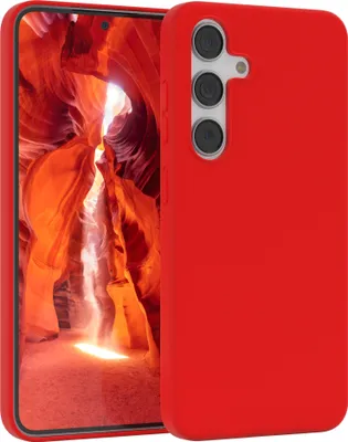 Produktbild von EAZY CASE Silikonhülle für Samsung Galaxy S24 Silikon Backcover Schutz in Rot