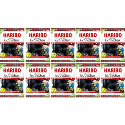 Produktbild von Lakritz-Schnecken-Gummibonbons 175 g – Haribo – 10er-Pack