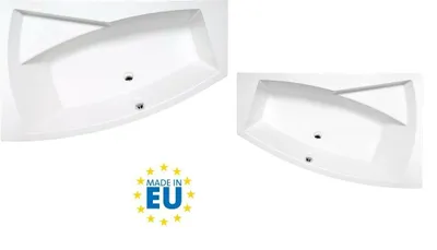 Immagine prodotto di Vasche da bagno Polysan - Vasca asimmetrica EVIA 160 R 1600x1000x470 mm, bianco 12611