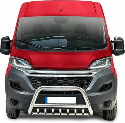 Image de Barre de protection frontale pour Citroen Jumper 2006-2016 avec ABE Argent Acier