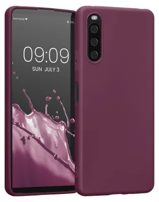 Produktbild von kwmobile Handyhülle für Sony Xperia 10 IV Hülle - TPU Case - Kabelloses Laden - Schutzhülle Cover in Bordeaux Violett