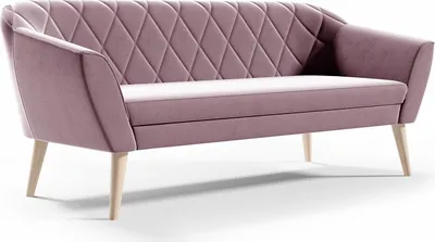 Produktbild von BETTSO Klassisch Sofa 3 Sitzer Scandinavisches Design Holzbeinen Elegantes Couch Polstersofa für Wohnzimmer VIVA 3 Rosa