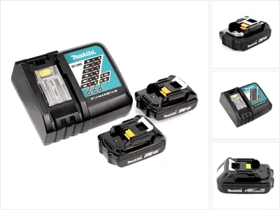Produktbild von Makita Power Source Kit 18 V mit 2x BL 1820 B Akku 2,0 Ah + DC 18 RC Ladegerät