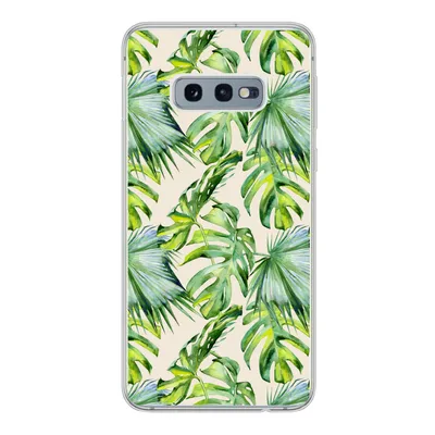 Produktbild von MuchoWow® Handyhülle Schutzhülle Hülle für Samsung Galaxy S10e Blätter - Muster - Monstera Silikon Softcase Handy Hülle - Handy