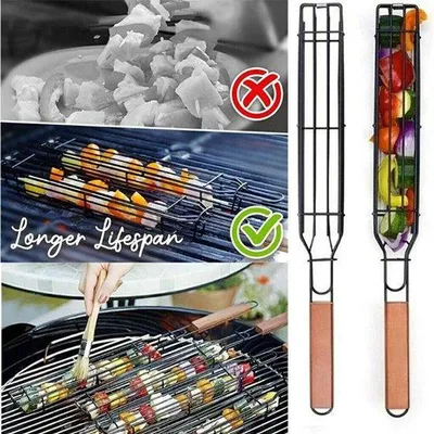 Produktbild von portabel Grill-Grundstückset aus Edelstahl mit Antihaftbeschichtung Grill-Grundstückset Grill-Zubehör