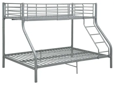 Immagine prodotto di Struttura letto a castello in metallo grigio 140x200 cm/90x200 cm