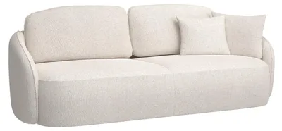 Produktbild von Selsey Savoy - 3-Sitzer Sofa mit Schlaffunktion und Chenille-Bezug, cremeweiß