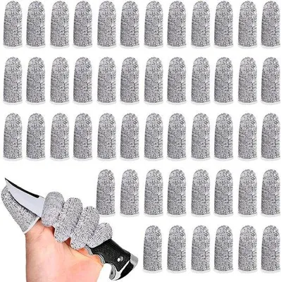 Produktbild von 50 Stk. atmungsaktive, schnittfeste Fingerhülsen, grün, für Garten, Küche, Arbeit