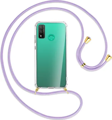 Produktbild von Handykette Backcover-Schutzhülle mit Band (Metall goldfarben) für Huawei P Smart 2020 - violett