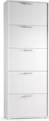 Produktbild von Dmora Schuhschrank Margherita 67x18x184h cm Weiß 5 Türen