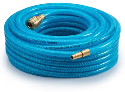 Produktbild von MONZANA® Druckluftschlauch 15m PVC Schnellkupplung 15 bar 1/4" Anschluss Ø Innen 6mm außen 13mm Gewebeschlauch Kompressor