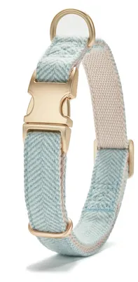 Imagen del producto de Collar para perros, hecho de algodón, de 25 a 38 cm, color azul, para perros pequeños