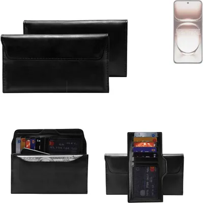 Produktbild von K-S-Trade Handy Hülle kompatibel mit Oppo Reno12 CPH2625 Schutz Hülle Tasche Schutz Case Handytasche Kunstleder schwarz, 1x