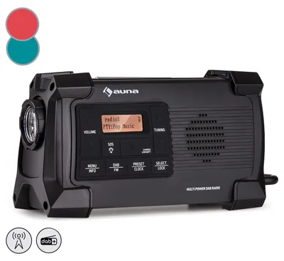 Obrázek produktu pro Auna Radio, dobíjecí DAB rádio, DAB Plus rádio s Bluetooth, rádio na baterie, DAB/DAB+/FM, kuchyňské rádio s LCD displejem, budík, malé retro rádio, rádio se síťovou zástrčkou, USB a streamováním, 1W