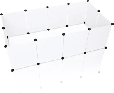 Image de Fiqops Enclos Cages pour petits animaux DIY Parc pour lapins blanc Enclos pour chiots Clapier pour hamsters