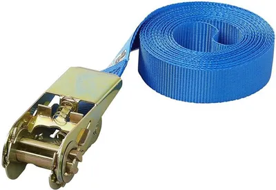 Image de Sangle d'arrimage bleue avec cliquet 5 mètres
