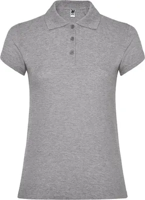 Produktbild von Roly PO6634 | Damen Star Woman Poloshirt, Piqué - Farbe: Heather Grey 58 - Größe: M