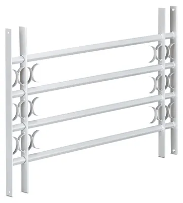 Produktbild von Relaxdays Fenstergitter Einbruchschutz, ausziehbar, für außen, Stahl, 600 x 1000-1500 mm, Sicherheitsgitter, grau