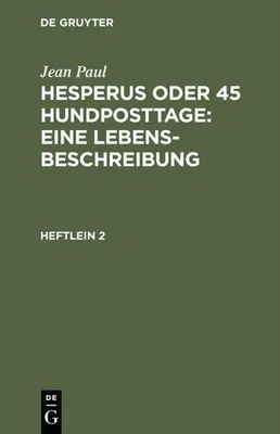 Produktbild von Hesperus oder 45 Hundposttage : Eine Lebensbeschreibung