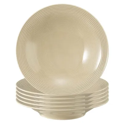 Produktbild von Seltmann Weiden Beat Sandbeige Suppenteller 22,5cm 6er Set