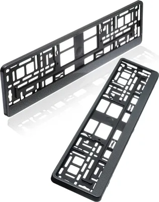 Produktbild von 2 Kennzeichenhalter | carbon | Kfz Kennzeichenhalterung für PKW