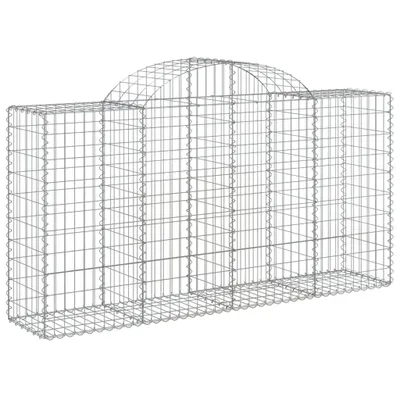 Zdjęcie produktu dla vidaXL Gabion z wysokim łukiem 200x50x100/120 cm Ocynkowane żelazo