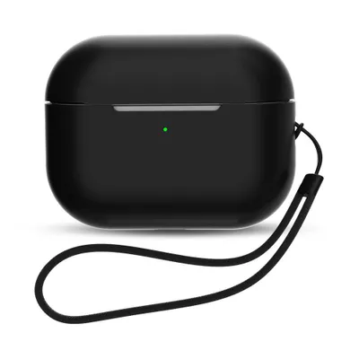 Zdjęcie produktu dla Etui HQWear Silikonowe etui do AirPods Pro 2, AirPods Pro 1, z paskiem, czarne