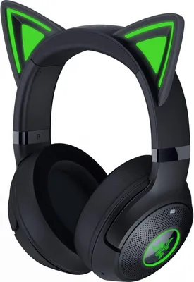 Produktbild von Over-Ear- Headset Mit Bluetooth RGB Gaming-Headset mit leuchtenden Katzenohren (Bluetooth 5.2 mit Gaming-Modus, TriForce 40mm Treiber, Kätzchenohren