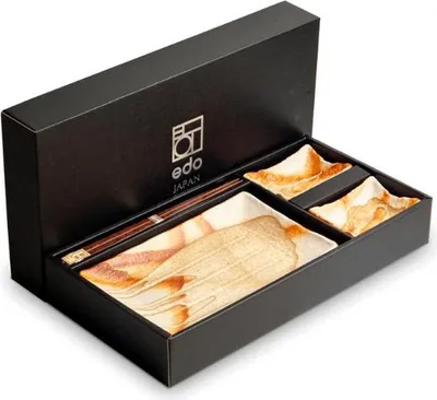 Produktbild von Edo Japan | Sushi-set Kurage - 22 X 14 Cm - 6-teiliges Set - Mikrowellengeeignet - Spülmaschinenfest