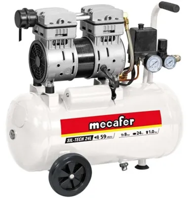 Obrázek produktu pro Vzduchový kompresor MECAFER 425523 horizontální Tichý 8 bar 24 L