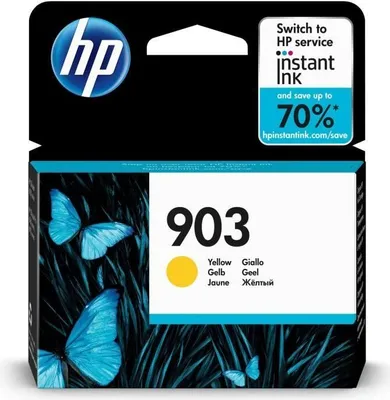 Image de Cartouche d'encre HP 903, Jaune, Authentique, T6L95AE, Pour OfficeJet Pro 6950/6960/6970, Rendement jusqu'à 315 pages