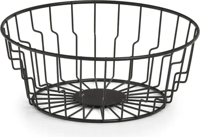 Produktbild von Zeller Obstschale - schwarz - Metall - 24 cm - Rund - 1x