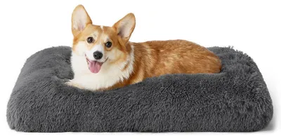 Produktbild von Hundebett Waschbar Flauschig Dunkelgrau 74x53cm