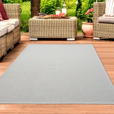 Produktbild von Stabiler In- und Outdoor-Teppich mit 3d-Effekt und schlichtem Muster | creme Größe - 160 x 220 cm