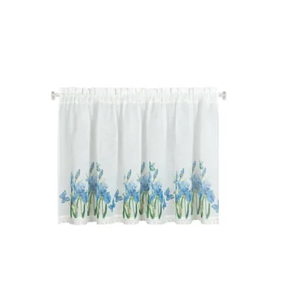 Obrázek produktu pro Záclona ALA bílá modrá 60x150 cm volánová páska