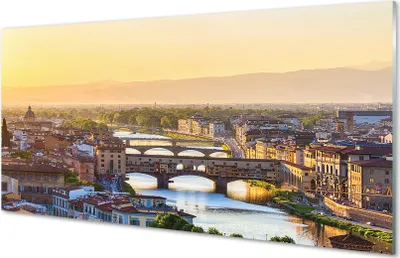 Produktbild von Glasbilder 120x60 Wandkunst Italien Sonnenaufgang Panorama