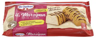 Immagine prodotto di Dr Oetker Piccole torte di marzapane 4 torte di pan di spagna confezionate singolarmente 172g