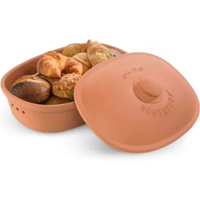 Produktbild von Römertopf Brottopf Terrakotta 6,5 Liter oval Atmungsaktiv Spülmaschinengeeignet Langanhaltende Frische MAXI