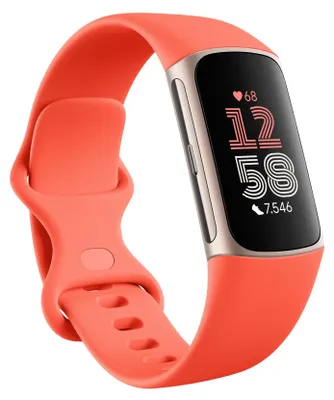 Obrázok produktu pre Fitbit Charge 6, Náramok na sledovanie aktivity, AMOLED, GPS, NFC, Vodeodolný, Koral