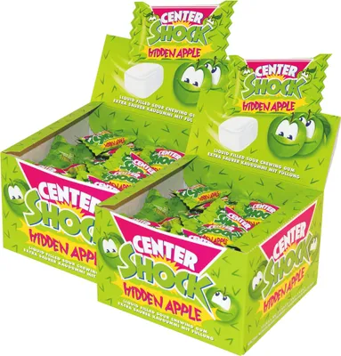 Produktbild von Center Shock Hidden Apple 100 Stück - Extra saurer Kaugummi (2er Pack)