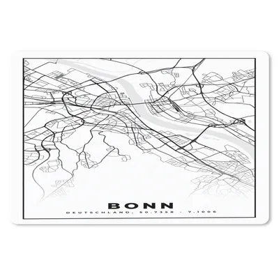 Produktbild von MuchoWow® Mauspad Mousepad Bonn - Karte - Stadtplan 27x18 cm - Mousepads - Maus Mat - Pad - Mausunterlage - Büroartikel - Desk Matten