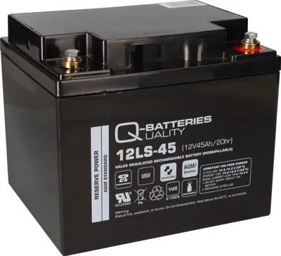 Image de Q-Batteries 12LS-45 12V 45Ah Batterie plomb-volume / AGM VRLA avec VdS