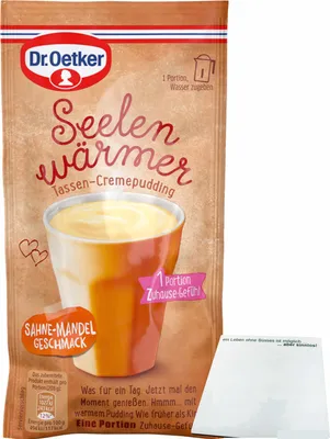 Produktbild von Dr. Oetker Seelenwärmer Sahne Mandel (58g Beutel) + usy Block